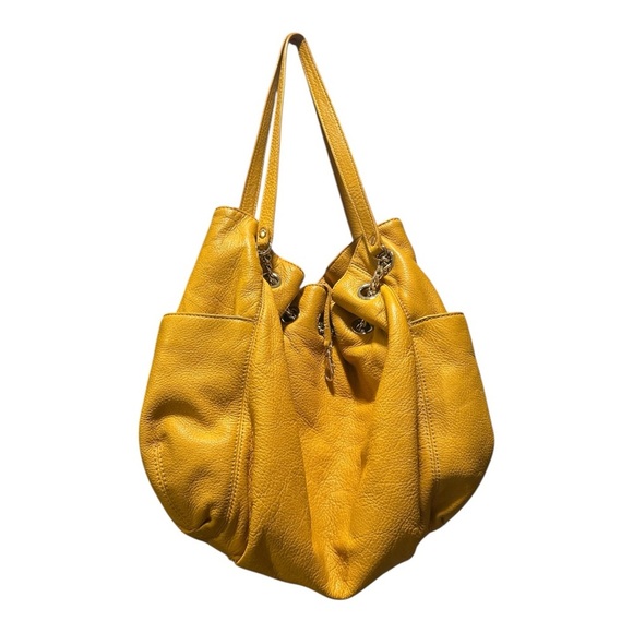 Michael Kors Jet Set Marigold Leather Chain O-Ring Tote Bag - Picture 6 of 9